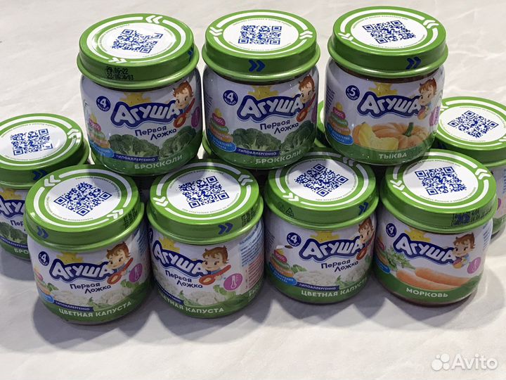 Детское питание, фруктовое мясное овощное пюре