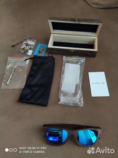 Солнцезащитные очки поляризационные из бамбука