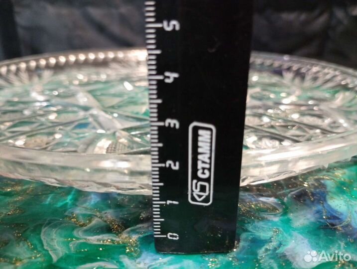 Тарелка хрустальная