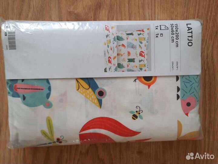 Постельное белье детск. Икея LattJo 150*200(50*60)