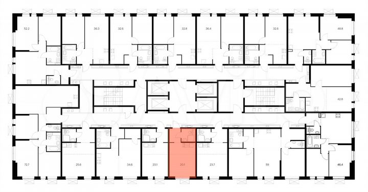Квартира-студия, 20,1 м², 27/33 эт.