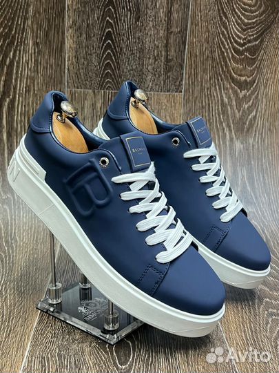 Мужские зимние кеды Balmain смехом lux