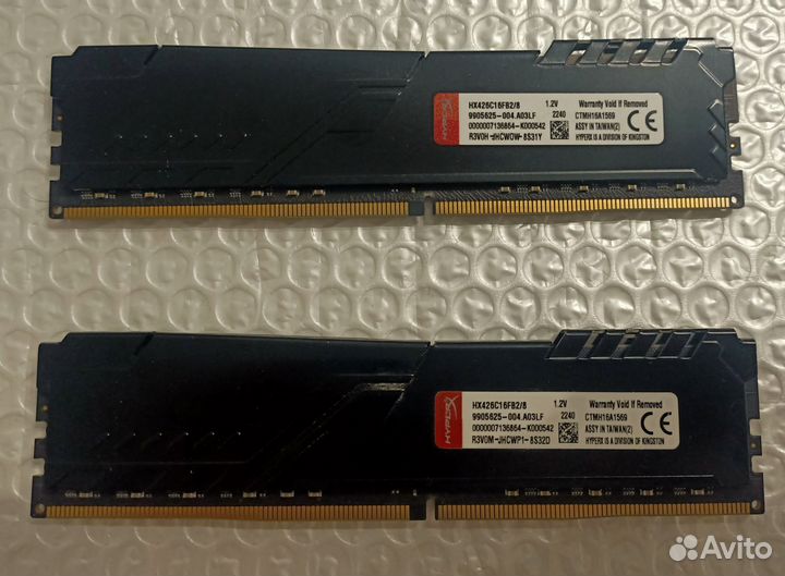 Оперативная память HyperX Fury DDR4 16gb 2666mHz