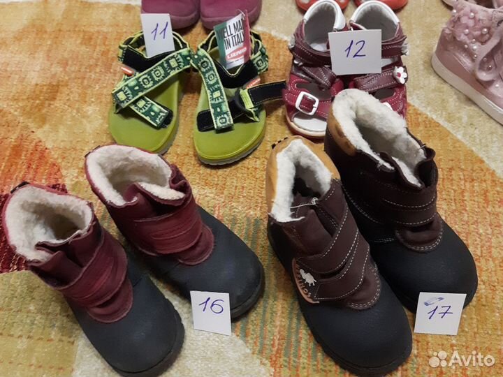 Обувь для девочки разных размеров