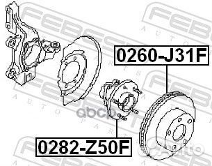 0282-Z50F к-кт подшипника ступицы пер Nissan M