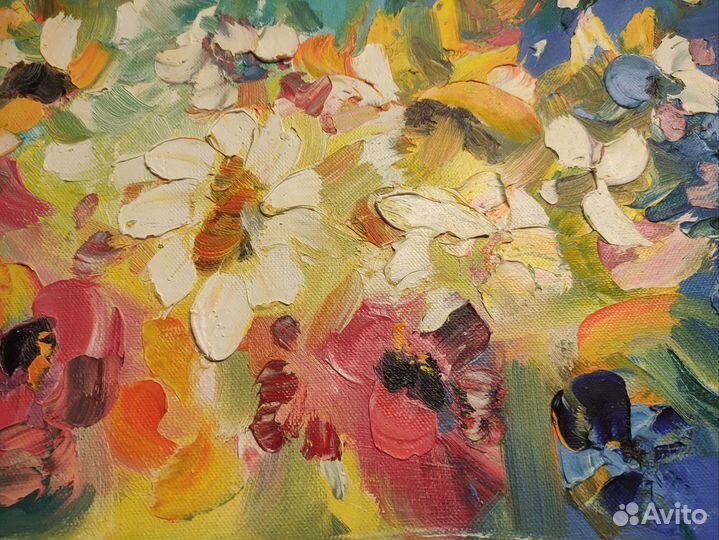 Картина маслом цветы