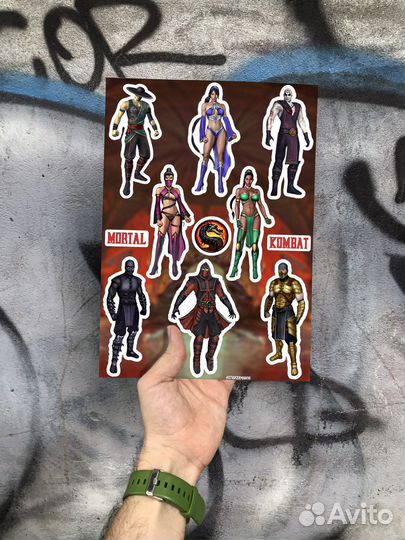 Наклейки/Стикеры мк9/Mortal Kombat Alternative