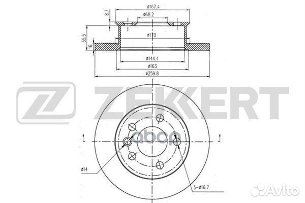 Диск торм. перед. VW Transporter IV 90- bs-5096