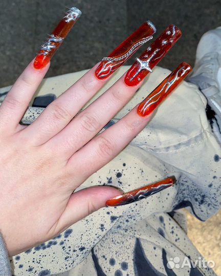 Crazy маникюр. Наращивание. Ногти спб