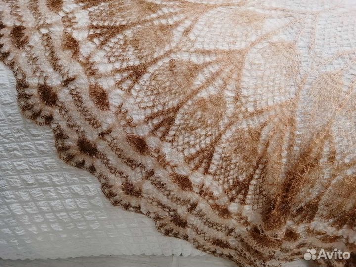 Новая Ажурная шаль из козьего пуха