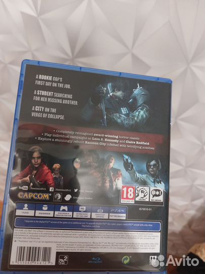 Диск на ps 4 Resident evil 2 remake