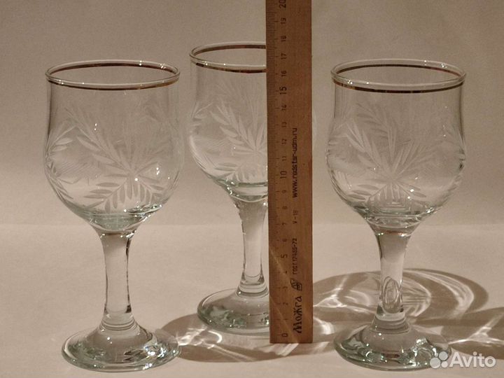Фужеры. Бокалы. Стекло. СССР. Цена за 3 штуки