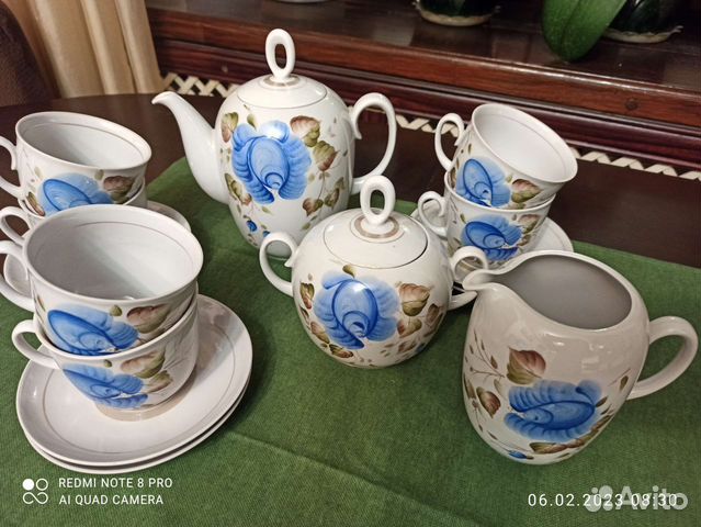 Чайный сервиз Голубая роза