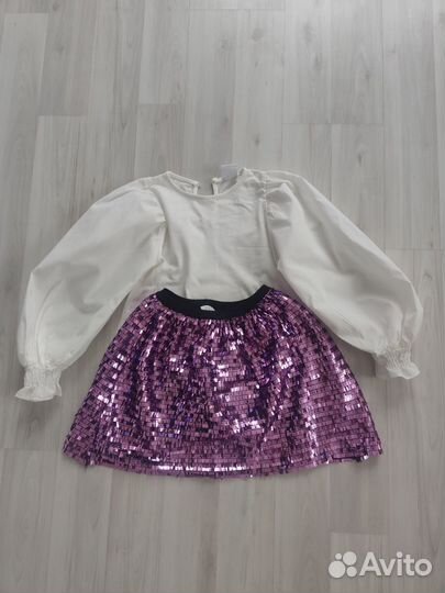 Блузка рубашка для девочки размер 122,7 лет, Zara