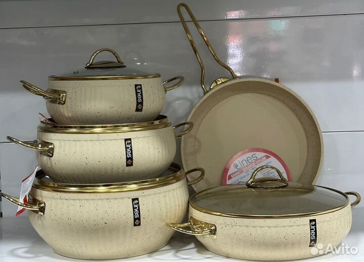 Набор кастрюли антипригарные 9 предметов