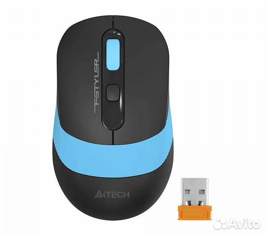 Беспроводная мышь A4Tech Fstyler FG10S, черный/син