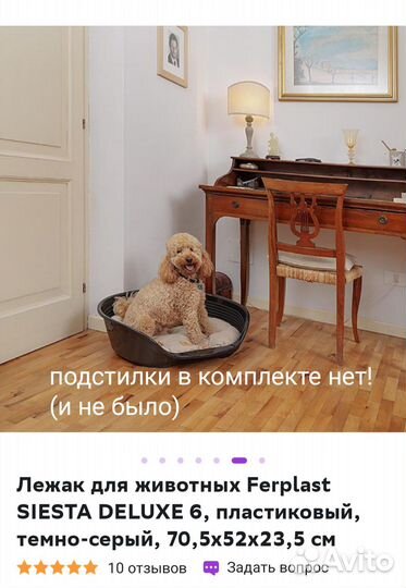 Лежак пластиковый для собаки