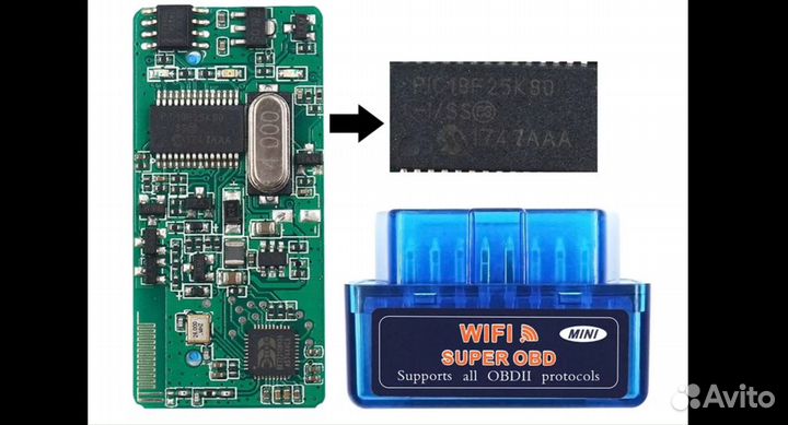ELM 327 WiFi версия V1.5 чип pic18f25k80 OBD2 обд2