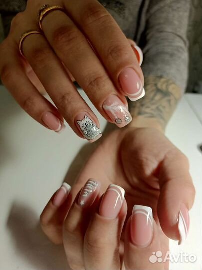 Маникюр,покрытие гель лаком, наращивание