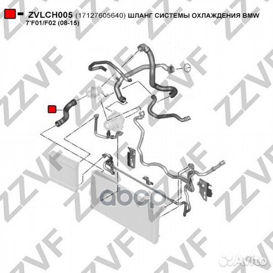 Шланг системы охлаждения BMW 7'F01/F02 (08-15)