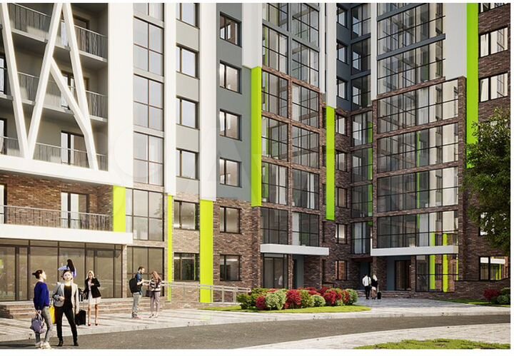 2-к. квартира, 56,4 м², 1/16 эт.