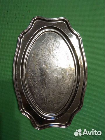 Поднос Разнос мельхиоровый большой СССР