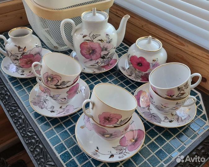 Сервиз чайный Розовая ветка лфз