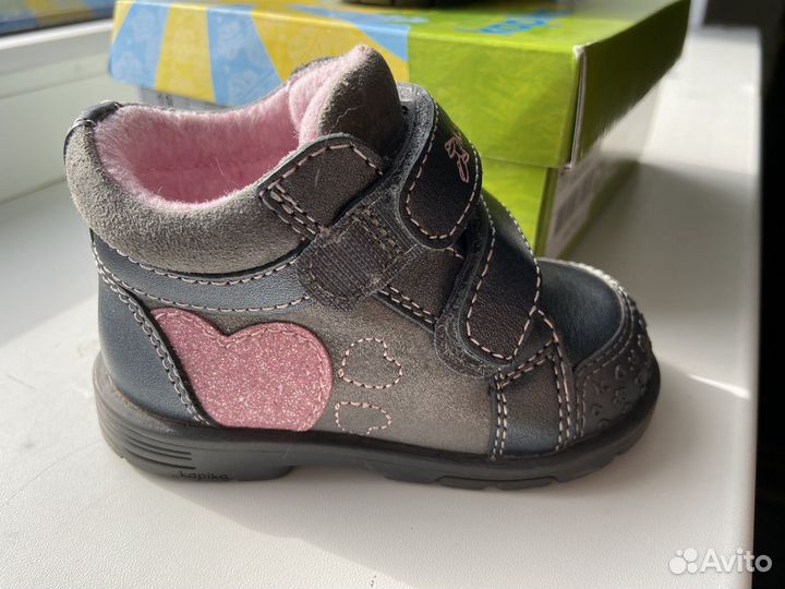 Ботинки демисезонные для девочки 19 размер kapika