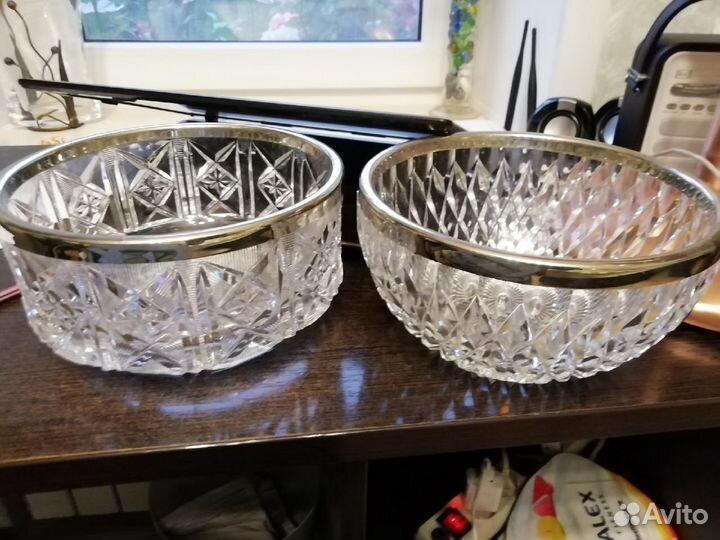 Хрустальная парная посуда