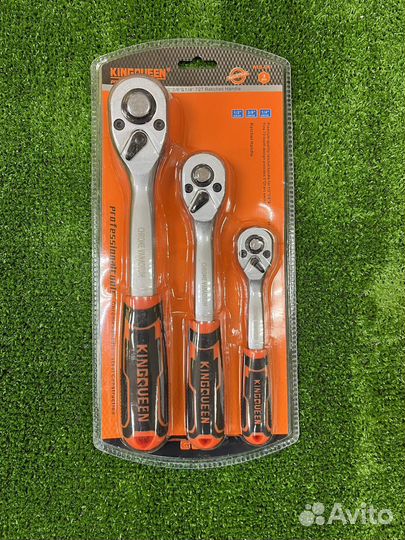 Набор трещоток 72 зуба 1/2 - 3/8 - 1/4 kingqueen