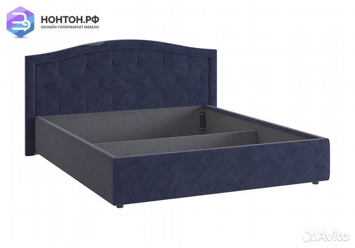 Кровать Верона 2 1.6 м синяя
