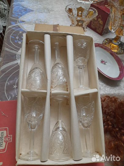 Хрустальные рюмки на ножке СССР