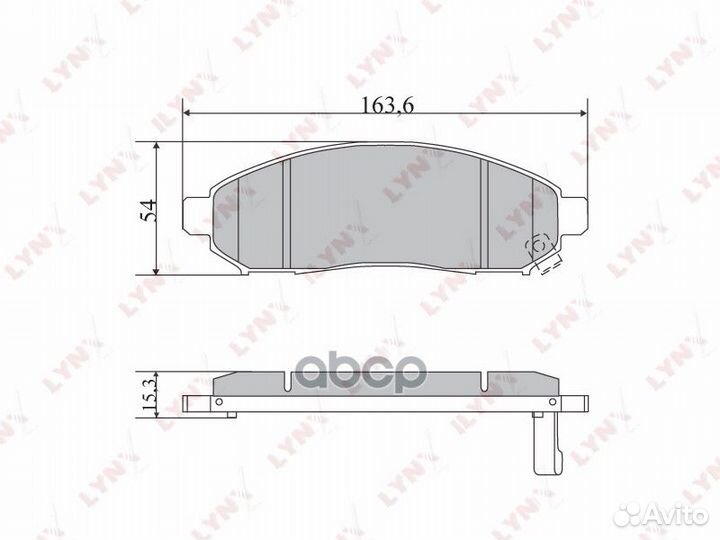 Колодки тормозные дисковые перед BD5731 LYN