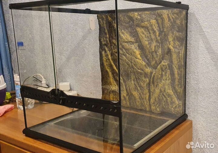 Террариум для рептилий exo terra 45/45/45 с плафон