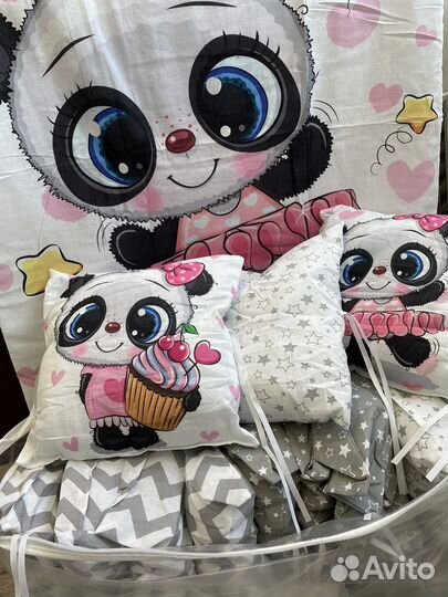 Бортики в кроватку с одеялом в ассортименте Новые