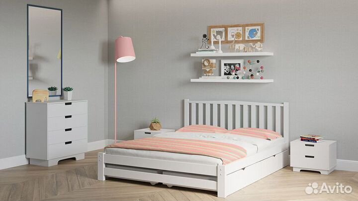 Кровать из массива 2-спальная 