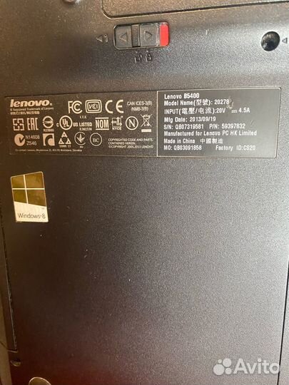 Ноутбук Lenovo B5400