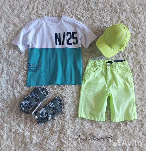 Зара Zara Reserved H&M Шорты Футболка Сандалии