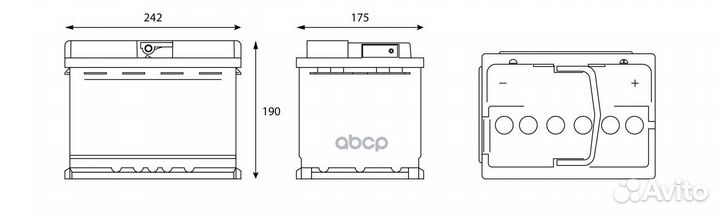 Аккумулятор Sputnik 60 Ah, 530 A, 242x175x190 о