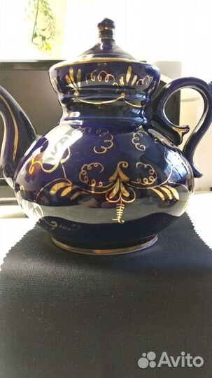 Заварочный чайник кобальт Гжель