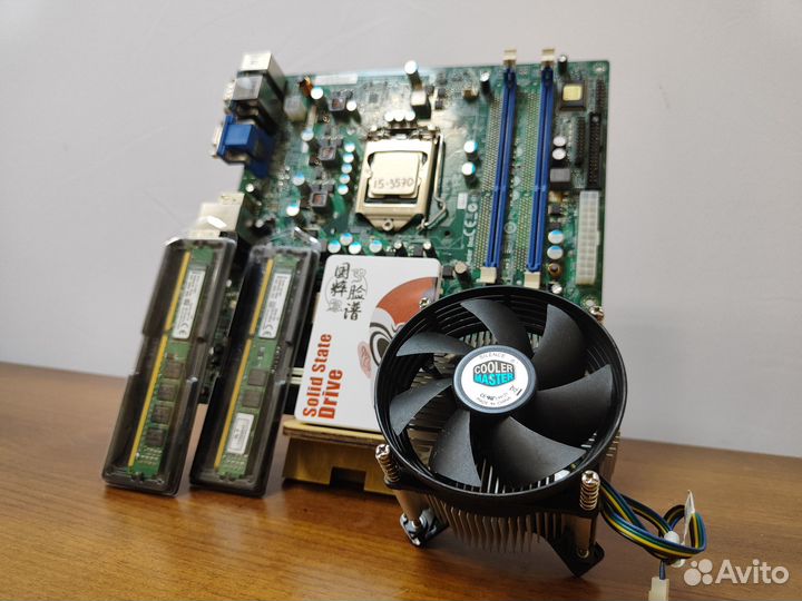 Материнская плата 1155+i5-3570+DDR3-8Gb+SSD+Кулер