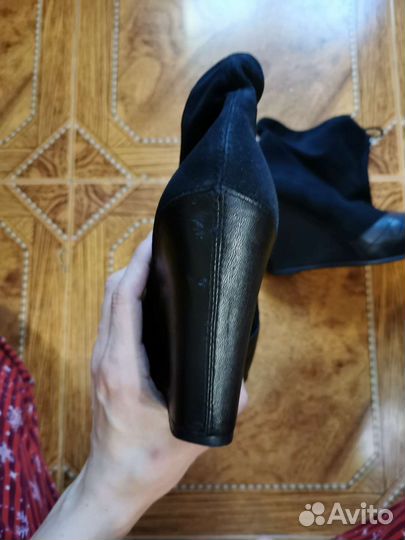 Ботильоны замшевые кожаные натуральные