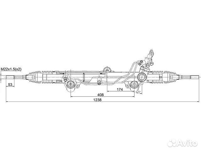 Рейка рулев. Land Cruiser Sequoia Lx570