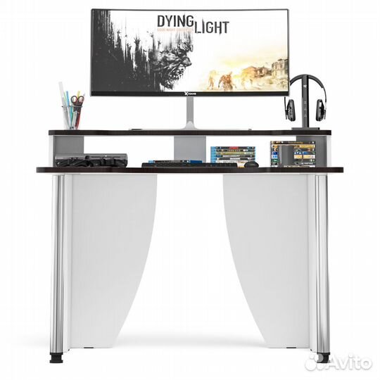 Игровой компьютерный стол с надстройкой С-мд-ск2Н