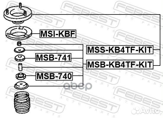 Опора переднего амортизатора ремкомплект MSS-KB