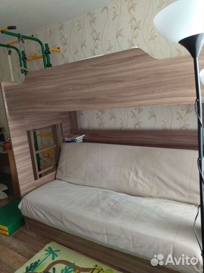Двухъярусная кровать с диваном бу