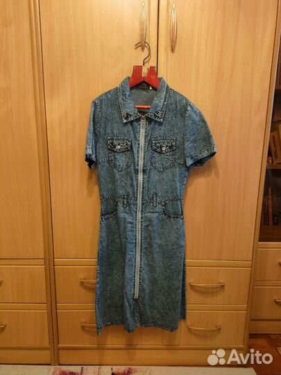 Джинсовое платье 40
