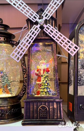 Новогодний фонарик Мельница