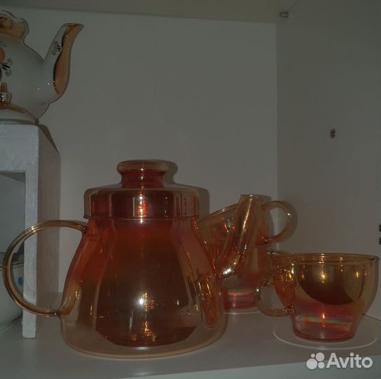 Чайник заварочный СССР с чашками