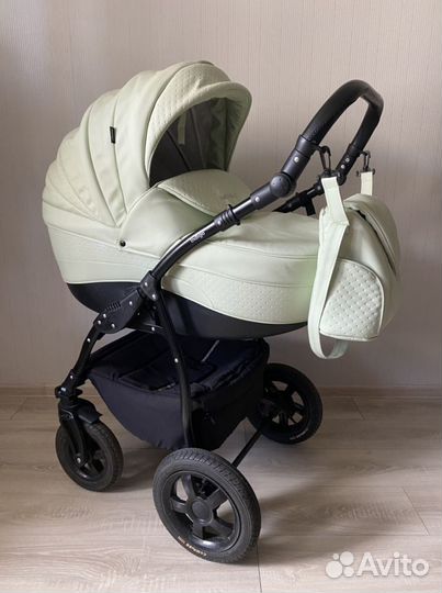 Коляска 2 в 1 Indigo эко кожа